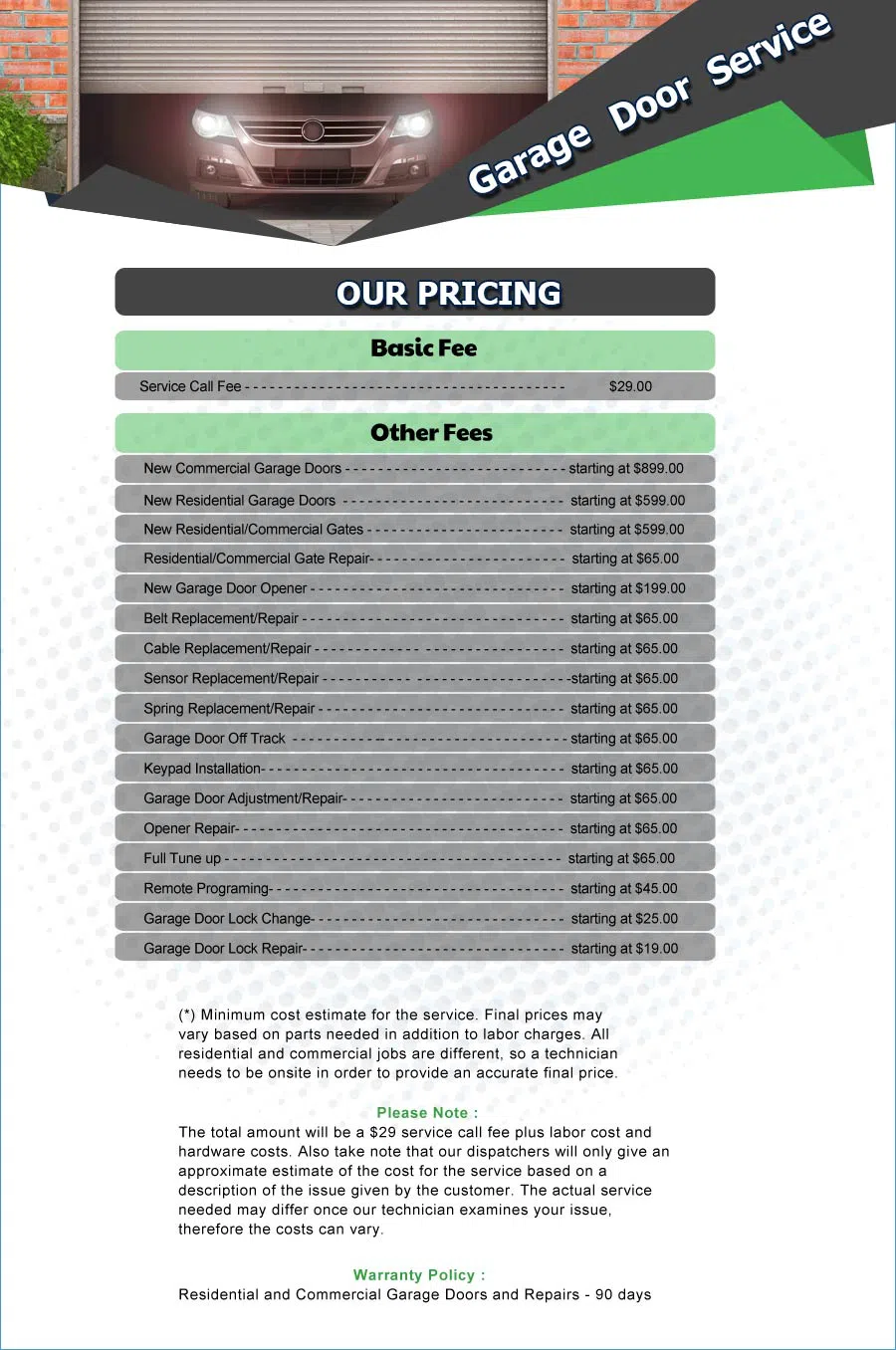 Galaxy Garage Door Service Glendale, CA 818-738-9601